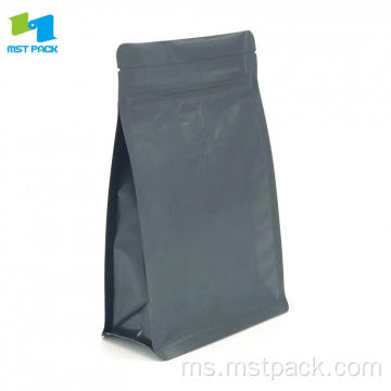 250g Matte Black Coffee Zipper Pouch